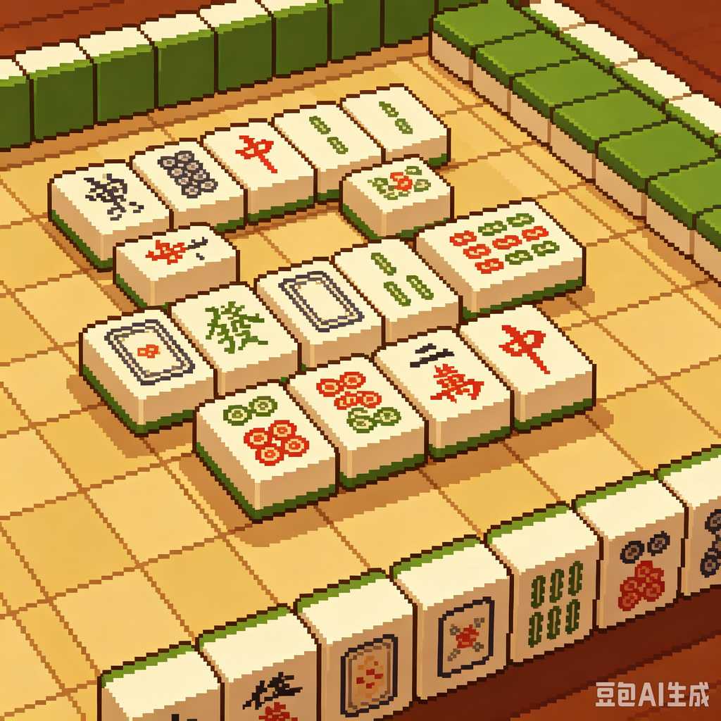 stylish text mahjong set